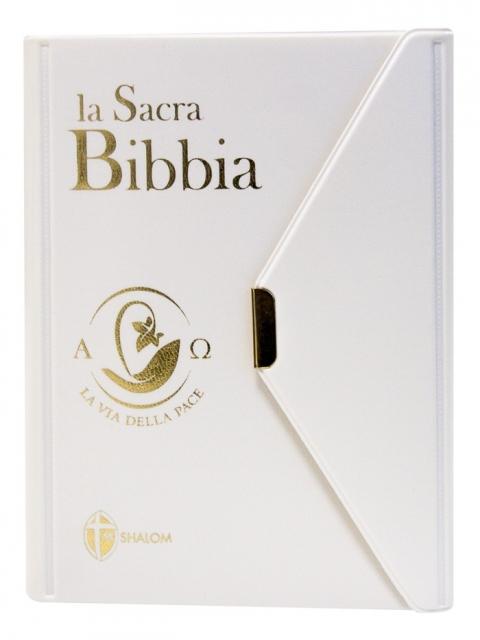 la sacra bibbia la via della pace piccola con bottoncino bianco